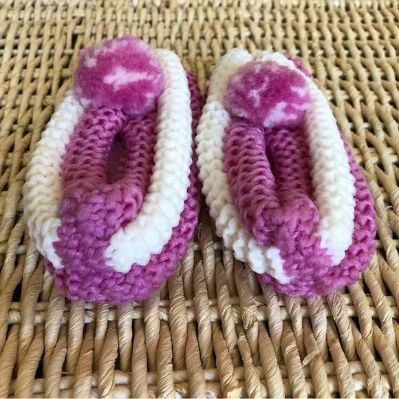 Kid's Handmade Phentex Yarn Slippers - 8.5 Toddler - Children's Slippers - Picture 2 of 8
